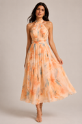 Vestido largo estampado