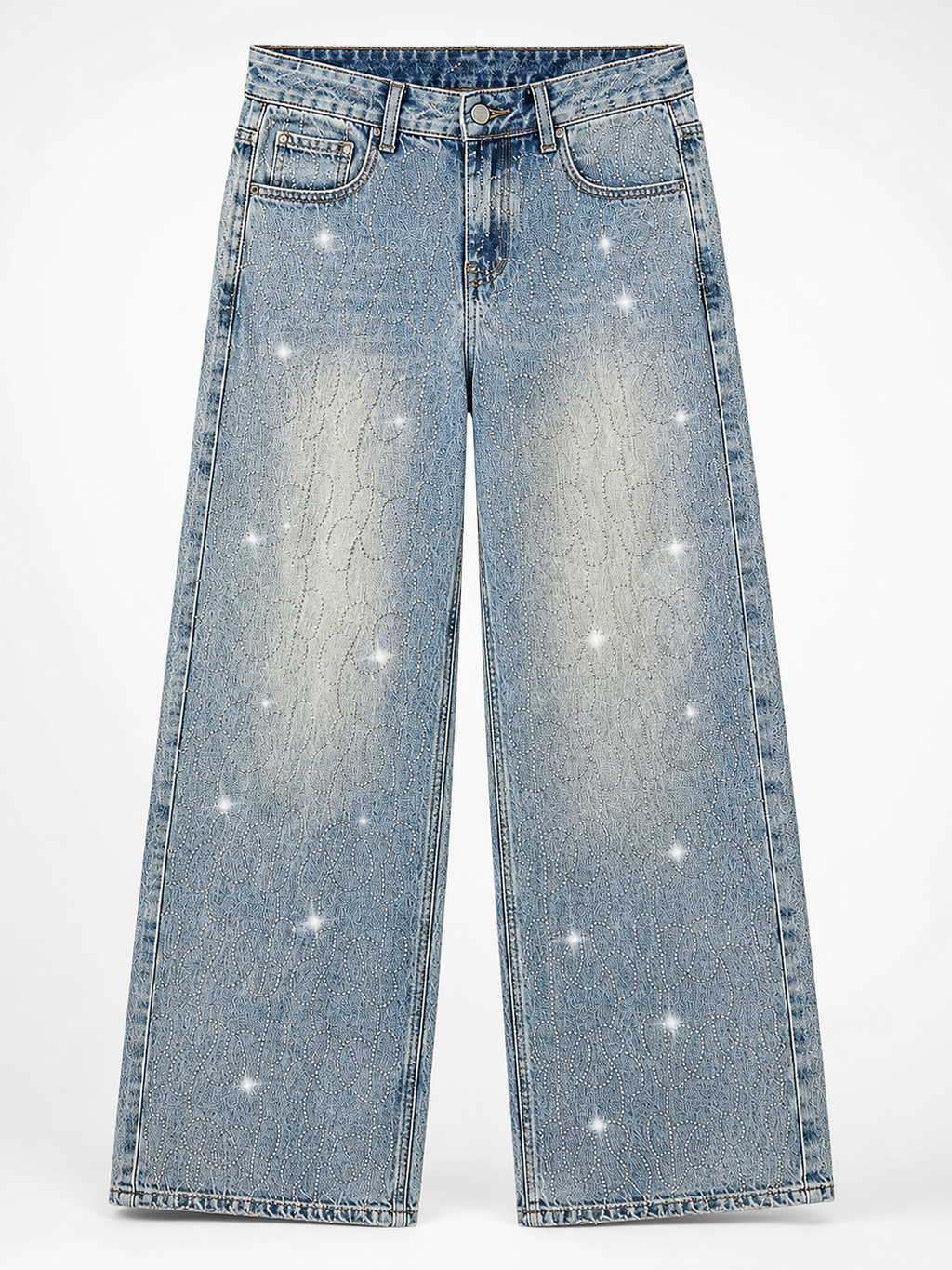 Vaqueros estampado de diamantes