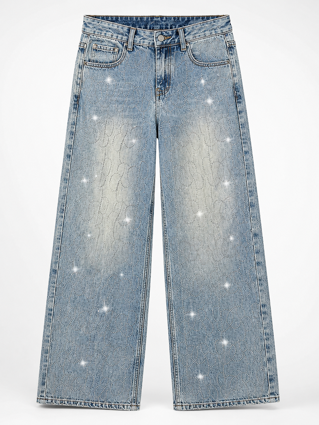 Vaqueros estampado de diamantes