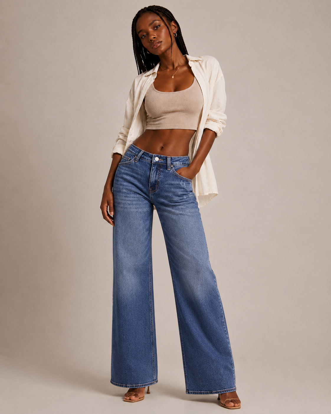 Jeans de cintura alta